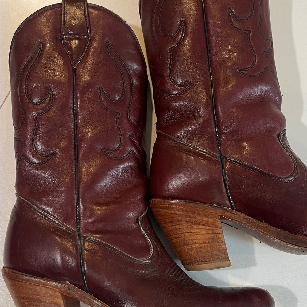 Women's Laredo Vintage leather western boots size 7 - Picture 2 of 9